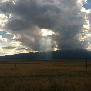 A summer thunder cloud rolling across our valley. 